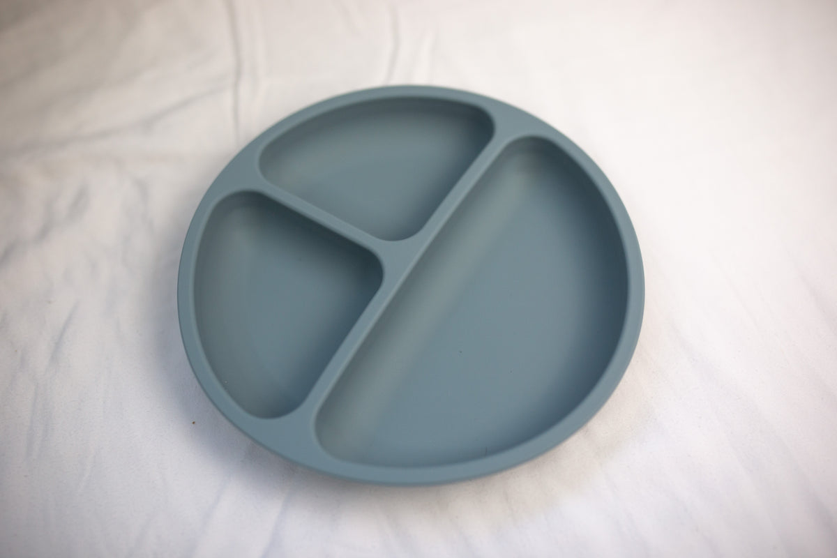 Silicone Plate in Ocean Blue